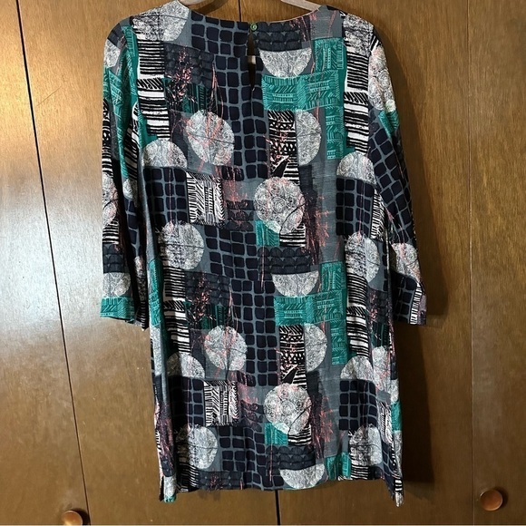White Stuff Abstract Print Navy Maximalist Tunic Top Dress Size 8 - Picture 6 of 12